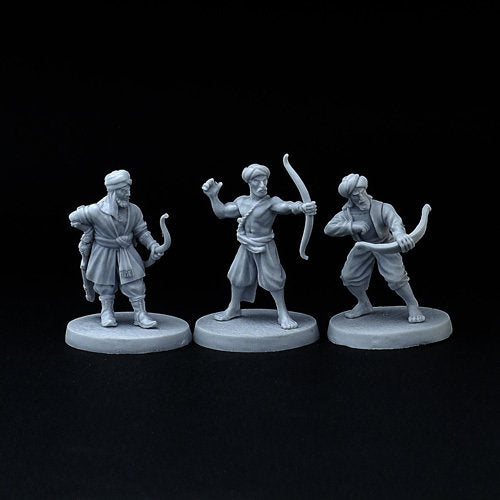 Saracen (Arabian) archers miniature set, fantasy 28mm